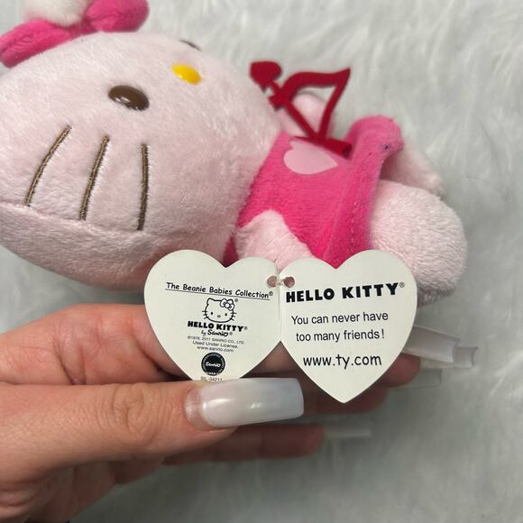Y2k RARE NWT Hello Kitty Cupid beanie baby plushie - Picture 2 of 4